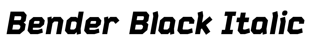Bender Black Italic
